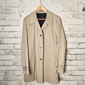 Horst La Saronia Beige Trench Coat Classic Jacket Mens Size L